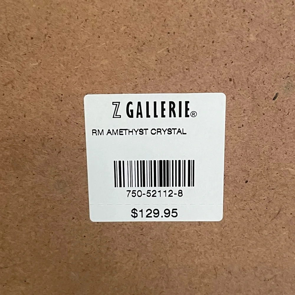 Z Gallerie Amethyst Crystal Framed Wall Art